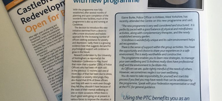 Blue Lamp invests in psychological wellbeing programme at PTC