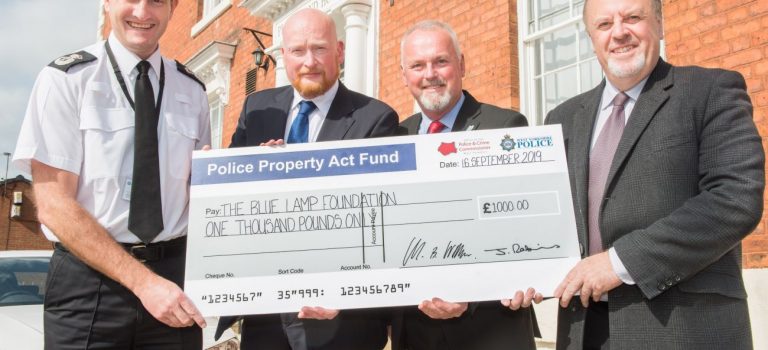 Charitable donation for the Blue Lamp Foundation
